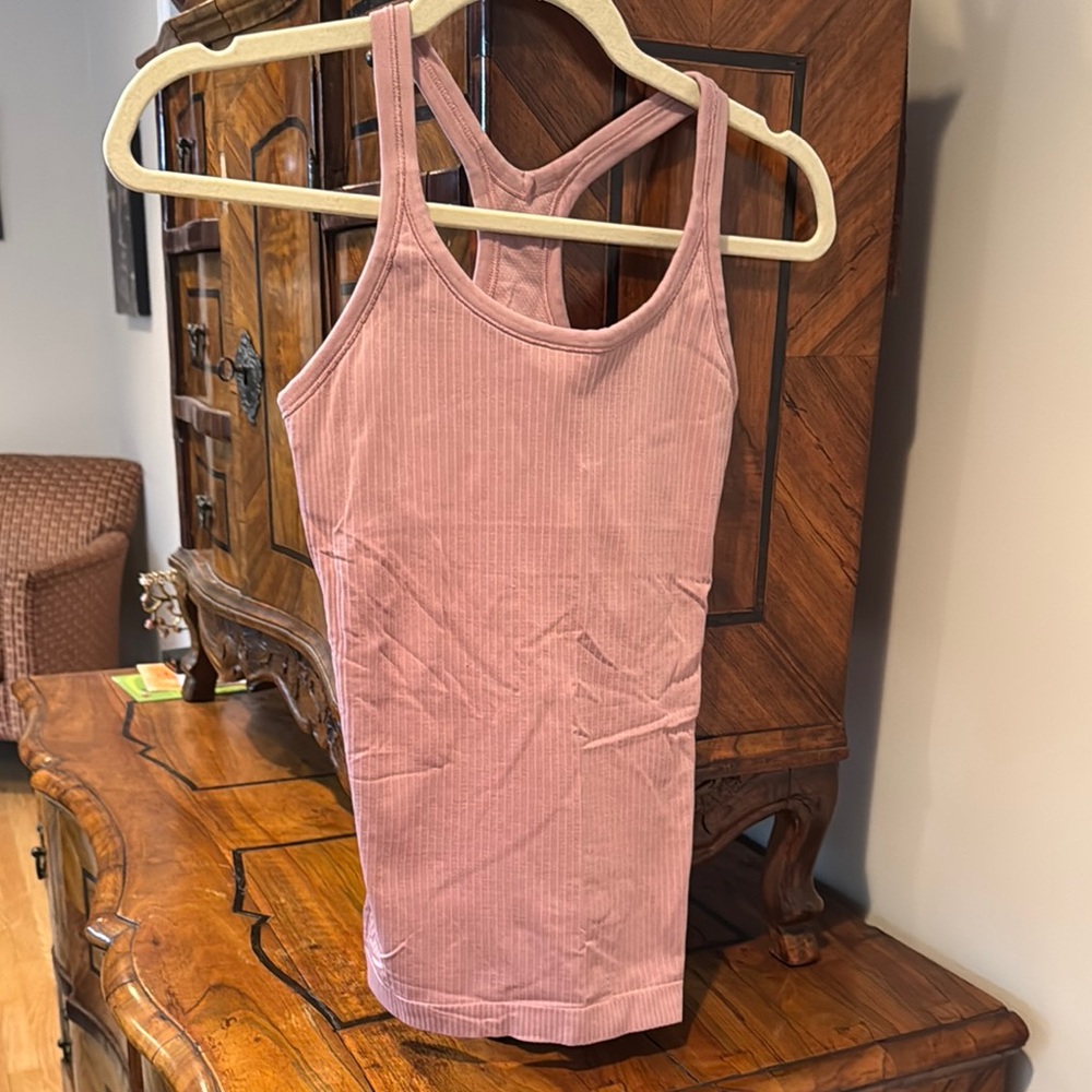 lululemon athletica Pink Ribbed Tank Top